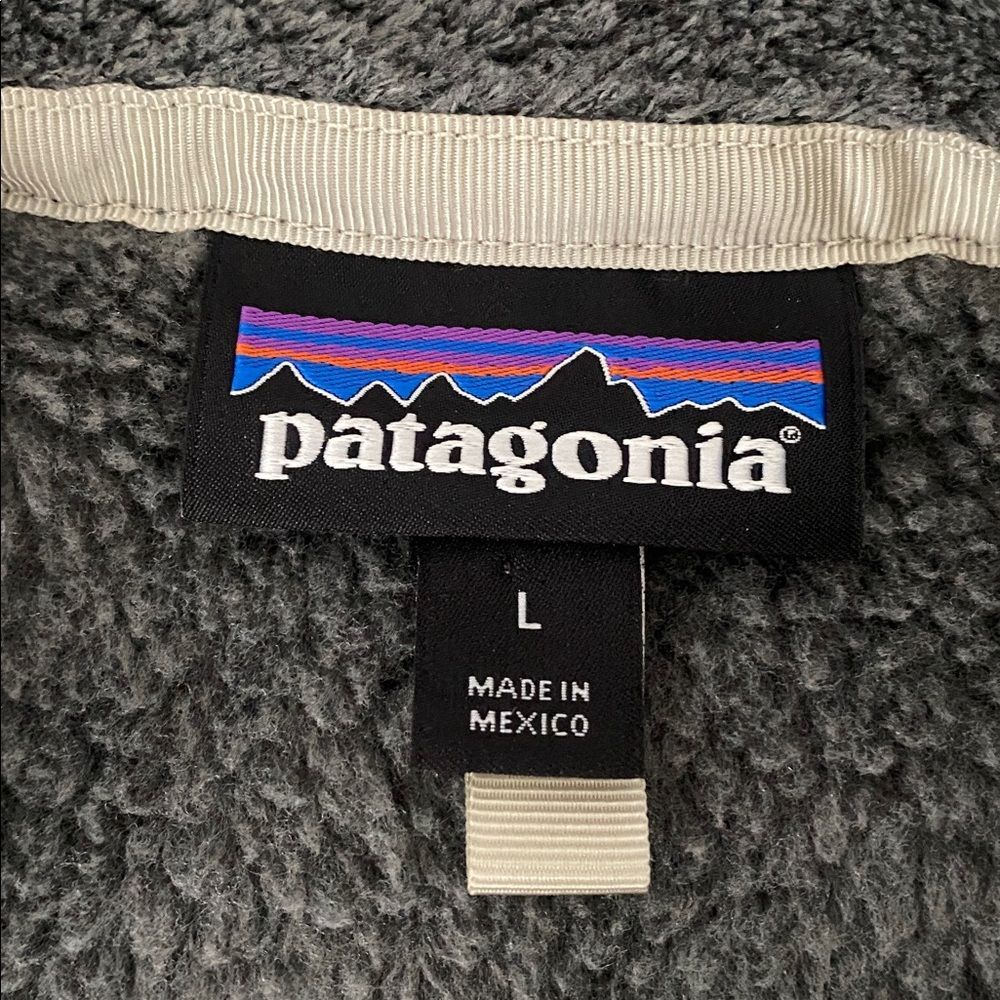 Patagonia Women's Re-Tool Snap-T Pullover Gray Fleece 1/4 Snap Buttons Sz L - Picture 6 of 15